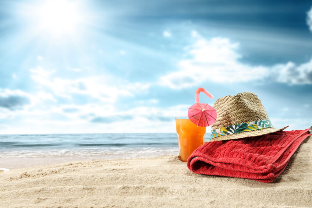 ToF Behang zomer strand met handdoek