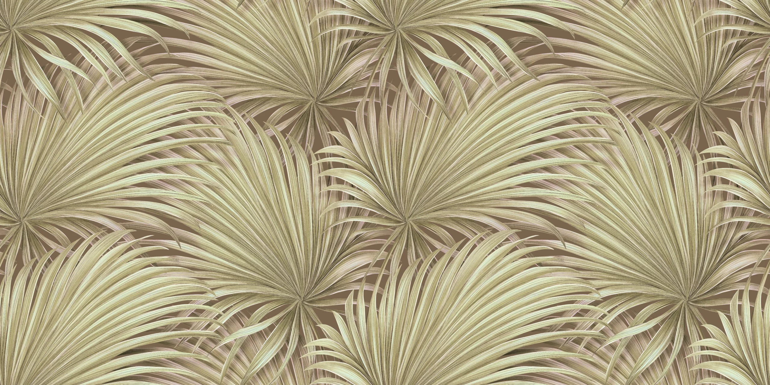 ToF Behang palmbladeren natuurlijke beige kleuren | ToF behang je muur